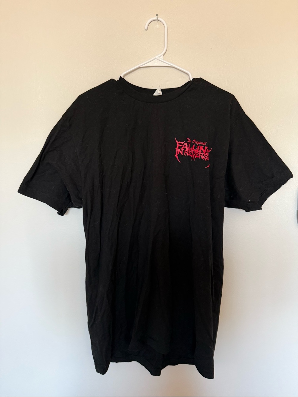 Tultex Black Short-Sleeve Tee with Red Falling in Reverse